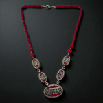 Metal Native Style Necklace with Earings - Image 3