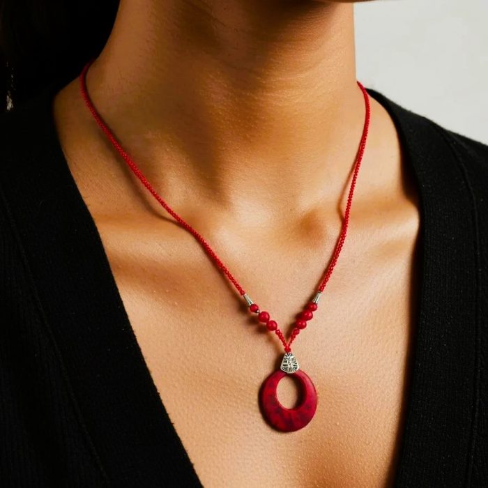 Red Ring Necklace - Image 1