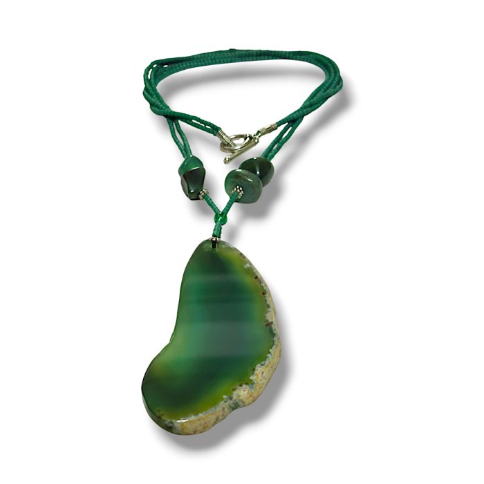 Green Gems Stone Necklace - Image 1