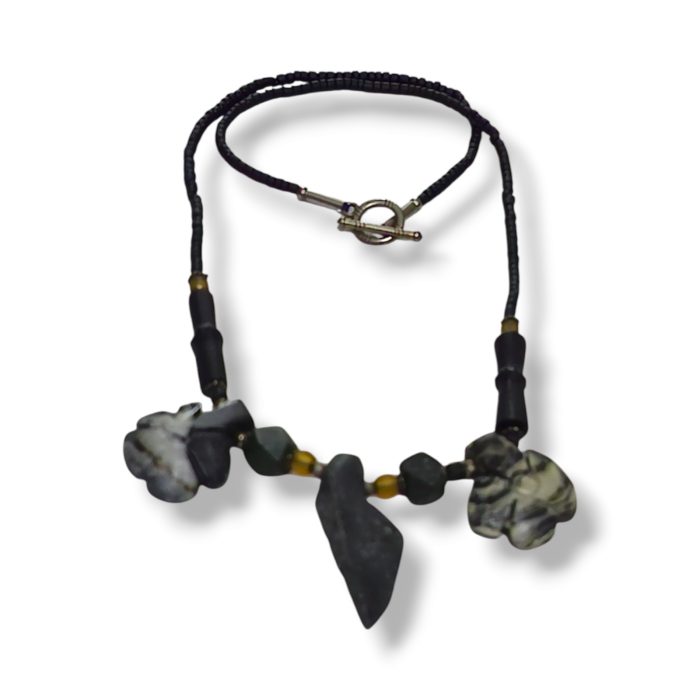 Black Jade Stone Necklace - Image 2