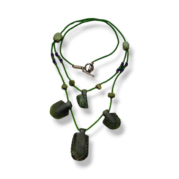 Jade Necklace With Red 30 (6) Jade Necklace With Green - Image 1