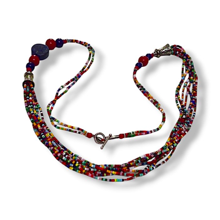 Multicolor Side Style Necklace - Image 2