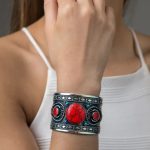 Metal Bracelet With Imitation